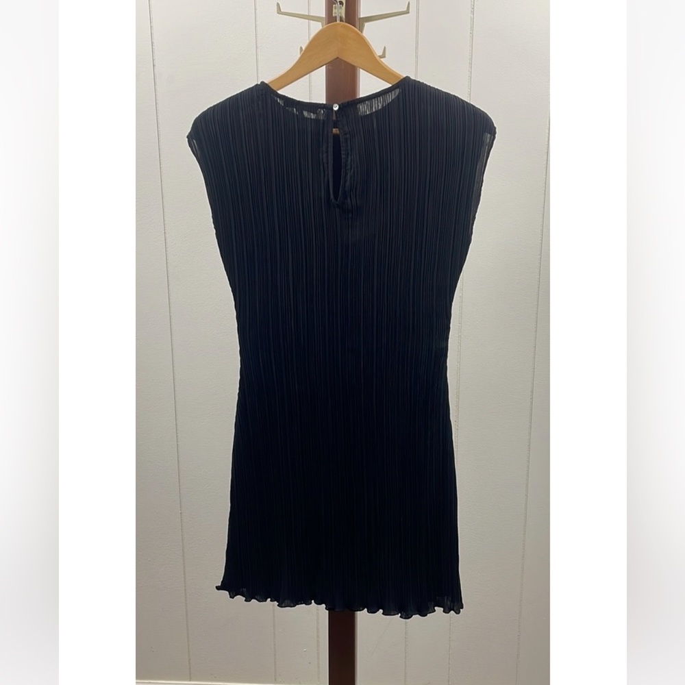 Madewell Plissé Mini Tee Dress Black - Picture 9 of 9